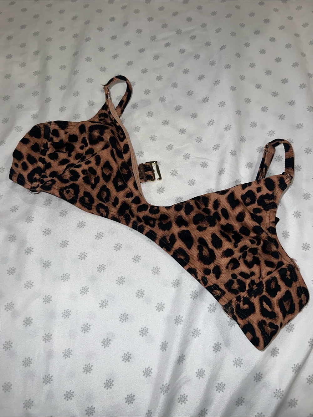 wild fable Leopard Print Bikini Top - Brown and Black